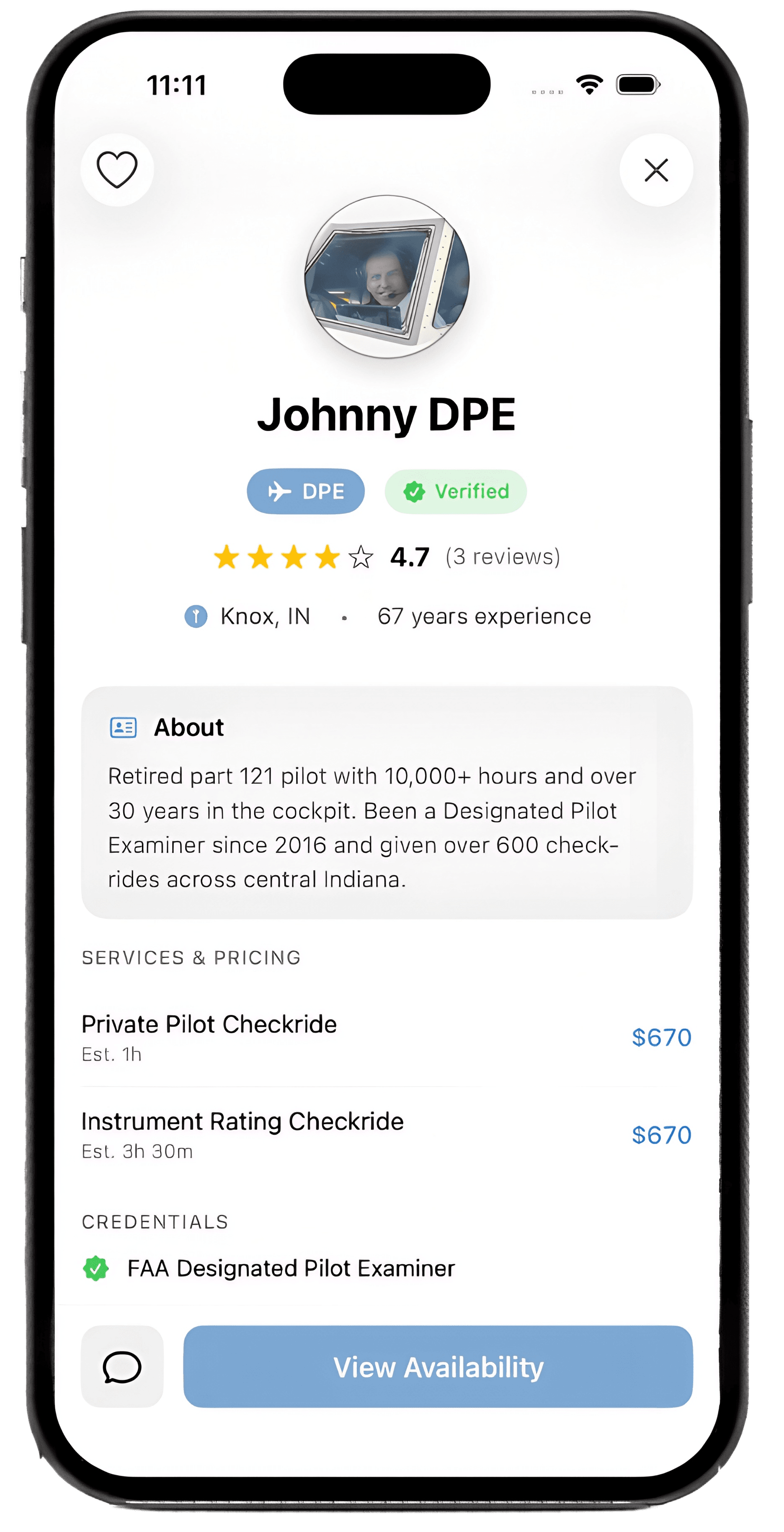 Provider profile in Pilot Connect